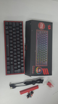 REDRAGON FiZZ RGB BLACK WIRED KEYBOARD RED(OUTLET)