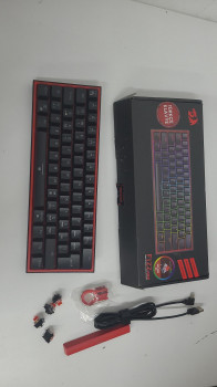 REDRAGON FiZZ RGB BLACK WIRED KEYBOARD RED(OUTLET)
