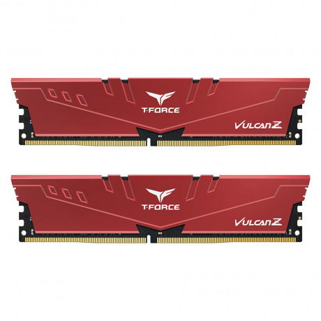 Team T-Force Vulcan Z Red 16GB(2x8GB) 3200Mhz CL16 DDR4 Gaming Ram (TLZRD416G3200HC16FDC01)