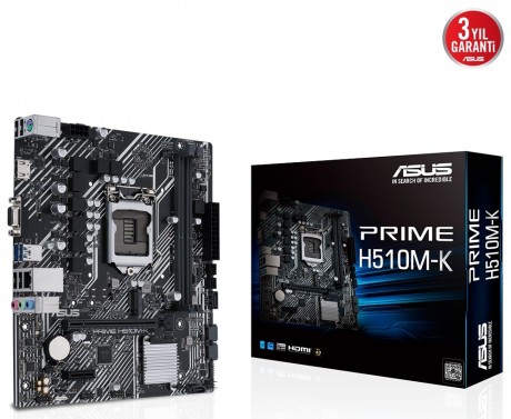 ASUS PRIME H510M-K 3200Mhz(OC) DDR4 HDMI VGA mATX 1200p