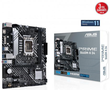 ASUS PRIME B660M-K D4 DDR4 5333(OC) M.2  mATX 1700p