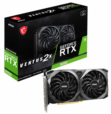 MSI GEFORCE RTX 3050 VENTUS 2X 8G GDDR6 DP HDMI 128BİT