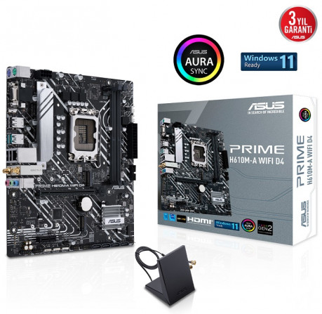 ASUS PRIME H610M-A WIFI D4 DDR4 3200Mhz HDMI DP mATX 1700p