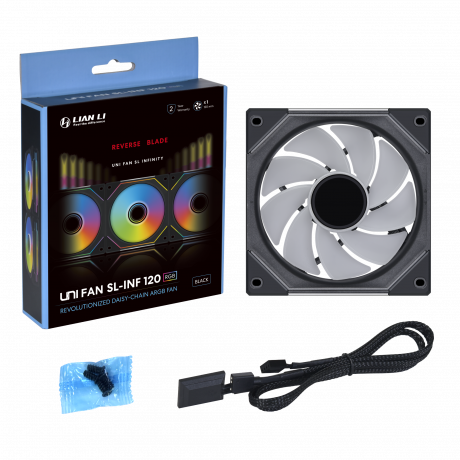 Lian Li REVERSE UNI FAN SL-INFINITY 1x120mm Siyah Kasa Fanı (G99.12RSLIN1B.00)