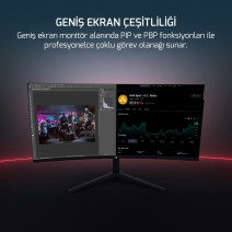 GamePower WQ34 34'' 1ms 180Hz Curved 2K UWQHD 3440*1440 Pivot Gaming Monitör (Sıfır Ölü Piksel Garantili)